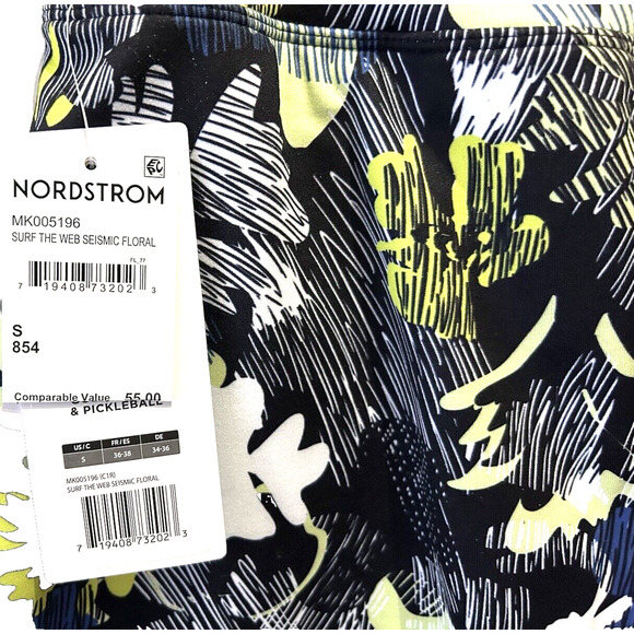 NWT Women's Marika Black And Yellow Stretch Skort Skirt Activewear in Small 4 6 - Picture 4 of 8